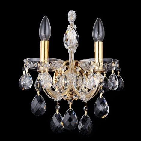 Бра Crystal Lux Isabel AP2 GOLD/TRANSPARENT (220V, подвески, подсвечник, свеча)