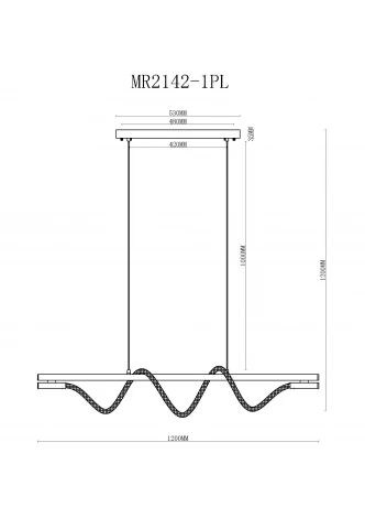 Подвесной светильник IP40 с гибким неоном MyFar Кеннет MR2142-1PL