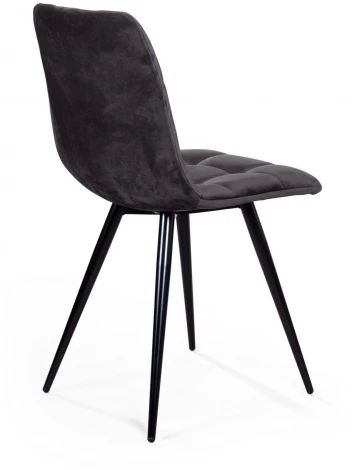 Стул UNO, бархат светло-серый 26/ чёрный конус Top Concept UNO 74639