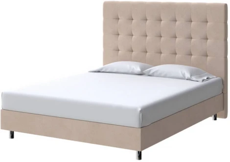 PROxSON Кровать Madrid Boxspring Standart (Ткань: Велюр Monopoly Миндаль (111)) 200x200