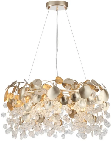 Подвесная люстра Odeon Light Coins 5104/8 золотистый/прозрачный металл/стекло E14 8*40W 220В (на тросе)