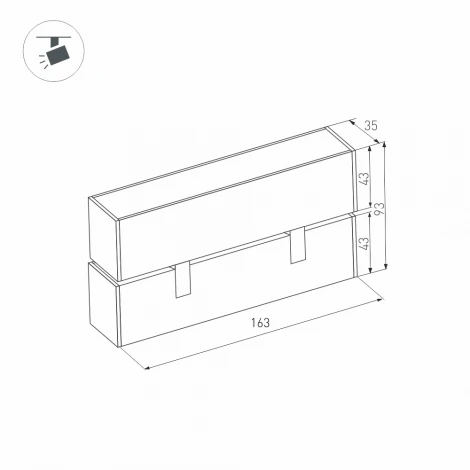 Трековый светильник магнитный Arlight MAG 026970 (LED, 24V)