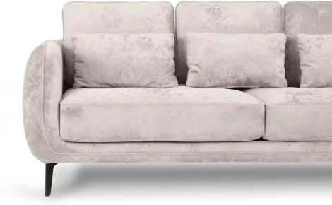 Диван Amsterdam трехместный ОГОГО (арт.786589), (Велюр,Ткань/Серый)