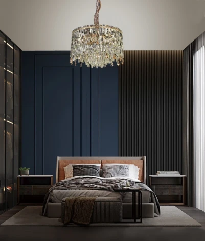 Подвесная люстра Fluorite The Empress FL1061-11P (220V, хрусталь, на цепи, круглые)