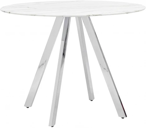 Стол обеденный Stool Group Хьюстон D100 белый стеклянный УТ000002672