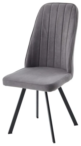 Стул ПРОВАНС 360 град. поворот. цвет B28 Темно-серый, велюр / черный каркас M-City 64732