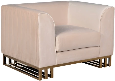 Кресло Lucerne велюр бежевое 110*86*75см Garda Decor арт.102AN-20491