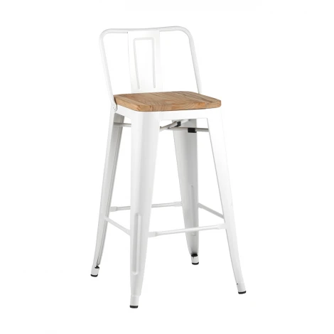 Полубарный стул Tolix Wood Белый