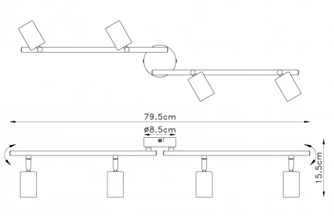 Спот на штанге Martha 54008-4 Globo (220V)