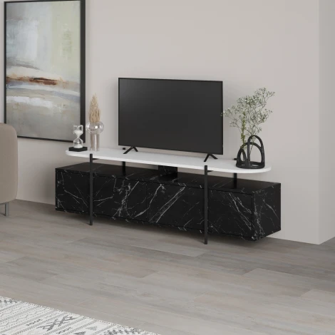 ТВ тумба HANLEY TV STAND (Дерево/Белый) LEVE