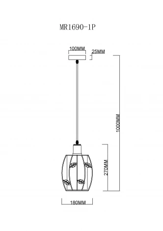 Подвесной светильник MyFar Huston MR1690-1P (220V)