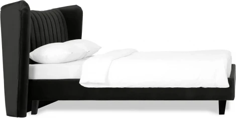 Кровать Queen II Agata L ОГОГО (арт.574964), (Ткань/Черный)