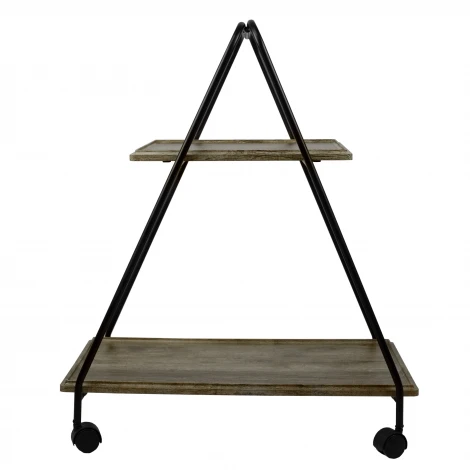 Стол сервировочный Милн черный/дуб крымский состаренный Mebelik 008692