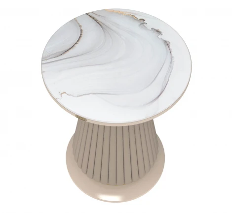 Столик журнальный Sheffilton SHT-CT38-C2 корица/мраморное золото 1212351701