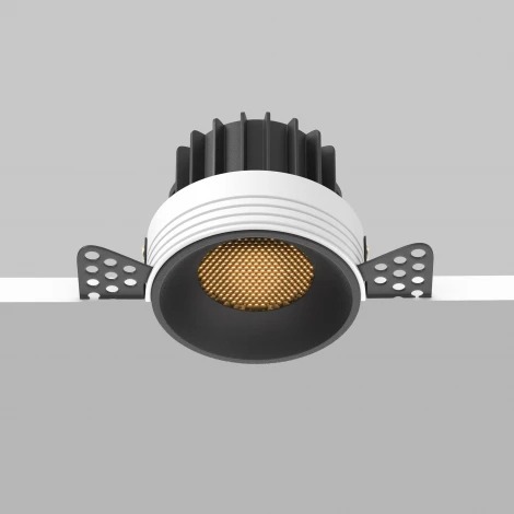 Встраиваемый светильник под гипсокартон Maytoni Round DL058-12W2.7K-TRS-B (LED, 220V, круглые)