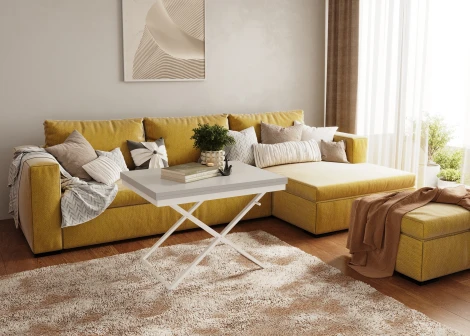 Стол трансформер 1, белый/серый ГЗМИ Орфей 102146