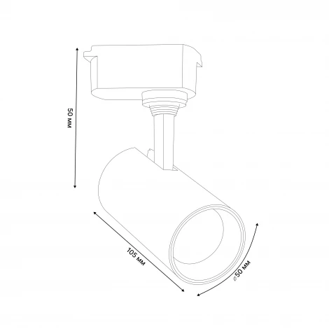 Трековый светильник однофазный, светодиодный. 720 Лм. 4000К Volpe ULB-Q230 ULB-Q230 9W/4000К WHITE