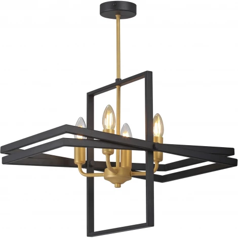 Потолочная люстра на штанге Vitaluce V3004-1/4PL (220V, свеча)