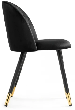 Стул Woodville на металлокаркасе Gabi black / black / gold 15381