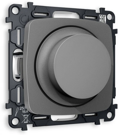 Комплект механизма Ambrella Volt светорегулятора универсального поворотно-нажимного OMEGA MO655510 Антрацит серый 25-600W/LED 5-300W QUANT