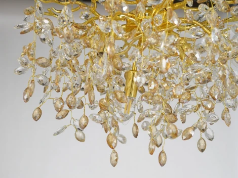 Подвесной светильник Lumina Deco Brevia LDP 8027-600 GD (220V, на тросе, листья, ветки)