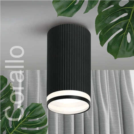 Точечный светильник накладной Wolta WSL-GU10/03BL под лампу GU10 Черный CORALLO