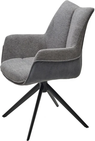 Стул PONTUS 360 град. поворот. KN01-03 Серый/ BZ1046-02 Темно-серый/ Черный, ®DISAUR