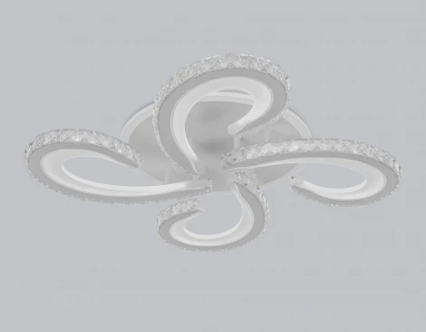 Потолочный светодиодный светильник с пультом Ambrella Acrylica Ice FA1702 (регулировка яркости, 220V, умный дом - Smart Life, круглые)