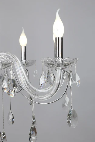 Подвесная люстра Omnilux Valledoria OML-70203-08 (220V, подвески, на цепи, подсвечник, свеча)