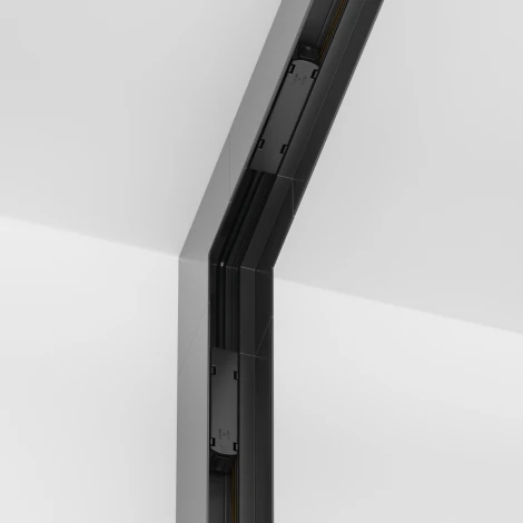 Угловой коннектор внутренний Gravity накладной черный (магнитный) Maytoni Technical TRX010ICL-21B