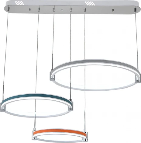 Подвесной светильник ярусный (14022/3P White) Indigo Attuale V000115L (регулировка яркости, LED, 220V, пульт управления, на тросе, кольцо)