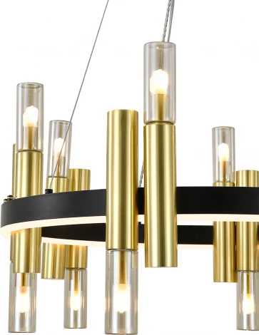 Подвесной светильник (13027/12P Black) Indigo Fiamma V000107L (220V, на тросе)