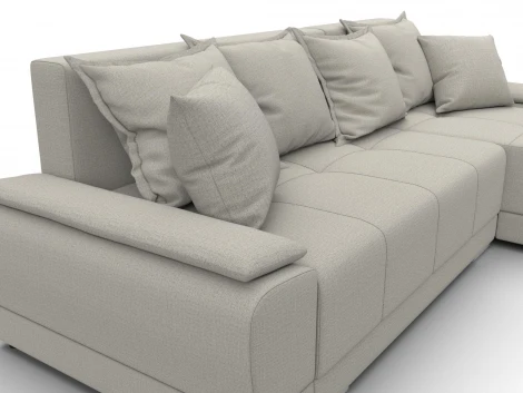 Диван угловой Лига-119 угол правый (ДСП,Брус,Фанера,ЛДС,Рогожка/Бежевый) Лига Диванов 137084