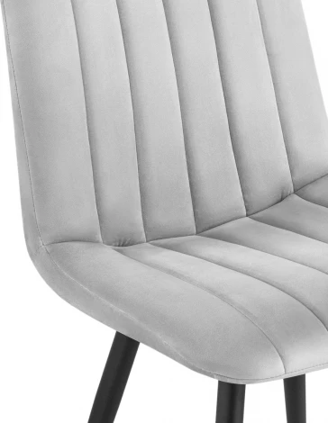 Стул на металлокаркасе Дани Мебрешения (Дани серый велюр velutto 52 / черный) Notta арт.572066