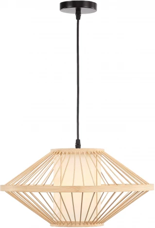 Подвесной светильник ST Luce Alma SL6241.533.01 Древесный/Белый E27 1*40W (220V, на проводе)