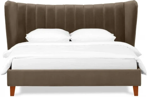 Кровать Queen II Agata L ОГОГО (арт.574968), (Ткань/Коричневый)