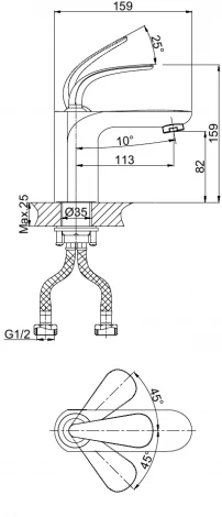 Смеситель D&K Gondolla DA1022141 для раковины