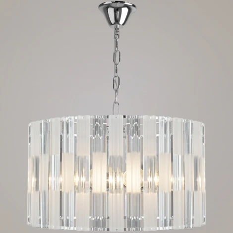 Подвесная люстра хрустальная Reluce 01851-0.4-06 CH (220V, на цепи)