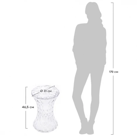 Стул-пуф Stone прозрачный янтарный Bradex Home FR 1081