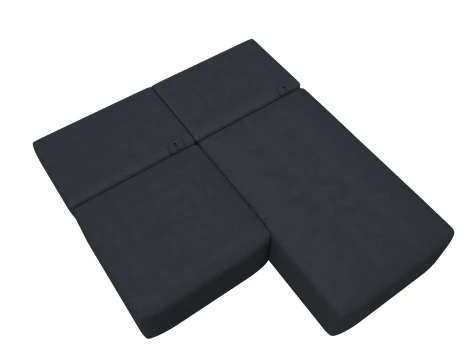 Диван угловой модульный Лига-060 НПБ угол универсальный (ЛДСП,Брус,Фанера/Пластик/Замша/Темно-серый) Лига Диванов 129502