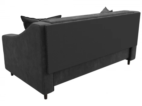 Диван прямой Лига-071 (ЛДСП,Брус,Фанера/Дерево/Велюр/Темно-серый) Лига Диванов 129779