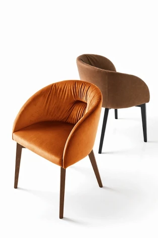 Обеденный стул M-City ROSIE SOFT CB/1910, BCH P132 GRAPHITE/ VENICE S0F SAND