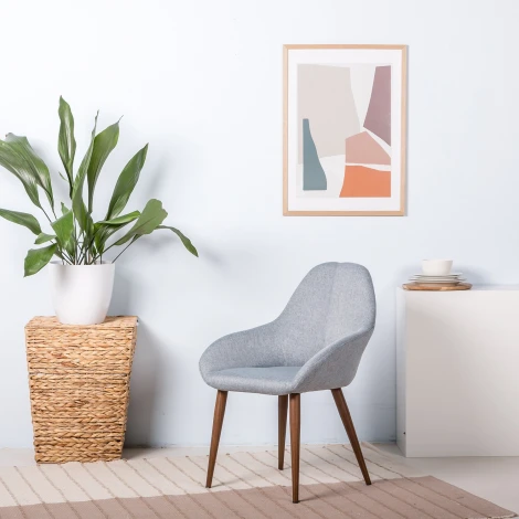 Стул R-Home Kent Сер/Тёмный Орех