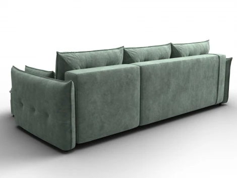 Диван угловой Лига-100 НПБ угол универсальный (ДСП,Фанера/Пластик/Велюр/Зеленый) Лига Диванов 133660