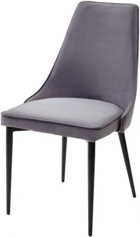 Обеденный стул M-City NEPAL-P СЕРЫЙ #27, велюр/ черный каркас