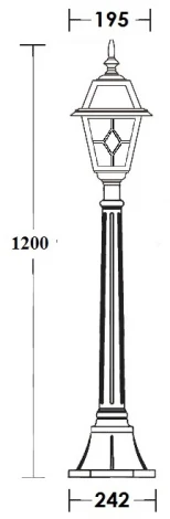 Наземный фонарь Oasis Light FARO 91107 Bl
