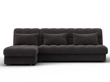 Диван угловой Лига-116 НПБ угол левый (ДСП,ЛДСП,Велюр/Коричневый) Лига Диванов 136955L