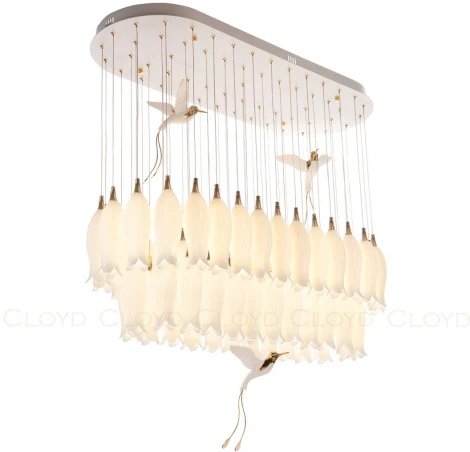 Подвесная люстра каскадная большая Cloyd Argana 10814 (LED, 220V, на проводе)