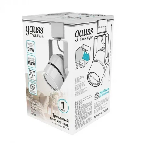 Трековый светильник Gauss Track Lights LED TR012 (220V, круглые)