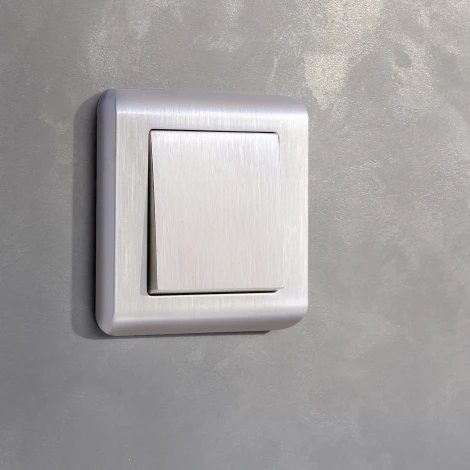 Выключатель одноклавишный проходной (перламутровый рифленый) Werkel W1112013 (a051178)